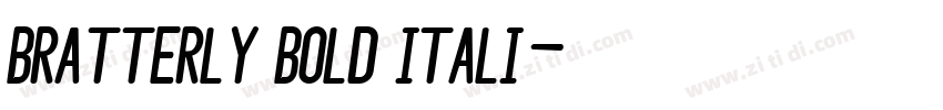Bratterly Bold Itali字体转换